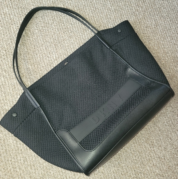 dkny ebony mesh tote